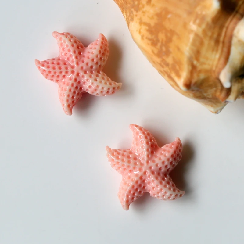 New Arrival Pink Conch Shell (Made Of Powder Of Shell, Color Is Enhanced ) Carved Starfish Earring Bead 20x25x8mm 4.6g
New Arrival Pink Conch Shell (Made Of Powder Of Shell, Color Is Enhanced ) Carved Starfish Earring Bead 20x25x8mm 4.6g