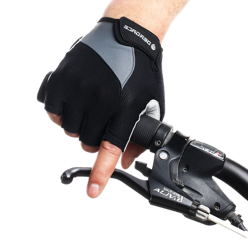 Нескользящие дышащие летние велосипедные перчатки с открытыми пальцами для