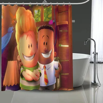 

New arrival Custom Captain Underpants Shower Curtain Modern Fabric Bath Curtains Home Decor Curtains With hook More Size