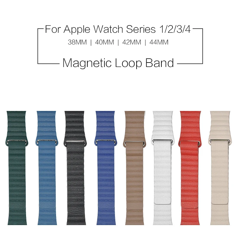 Magnetic Loop Leather Band 1:1 for Apple Watch 38mm 40mm 42mm 44mm Strap for Apple Iwatch Band Series 1 2 3 4 Belt Watchband
Magnetic Loop Leather Band 1:1 for Apple Watch 38mm 40mm 42mm 44mm Strap for Apple Iwatch Band Series 1 2 3 4 Belt Watchband