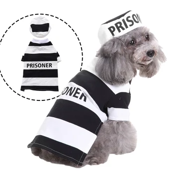 Pet Prisoner and Policeman Cosplay Costumes for Halloween Christmas Sweater Suit Clothes for Dogs Cats Costume for a cat
Pet Prisoner and Policeman Cosplay Costumes for Halloween Christmas Sweater Suit Clothes for Dogs Cats Costume for a cat