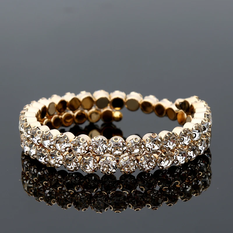 Guvivi Crystal Rhinestone Bracelet Bangles for Women Adjustable Wide Cuff Bangles Wedding Jewelry Gifts 2019 Wholesale Guvivi Crystal Rhinestone Bracelet Bangles for Women Adjustable Wide Cuff Bangles Wedding Jewelry Gifts 2019 Wholesale