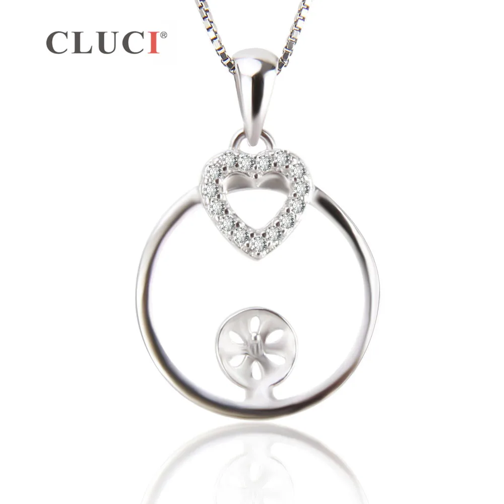 CLUCI 925 Silver Sterling sparkling heart Pendant Mounting for Women Pearl Necklace Making birthday gift wedding jewelry SP208SB
CLUCI 925 Silver Sterling sparkling heart Pendant Mounting for Women Pearl Necklace Making birthday gift wedding jewelry SP208SB