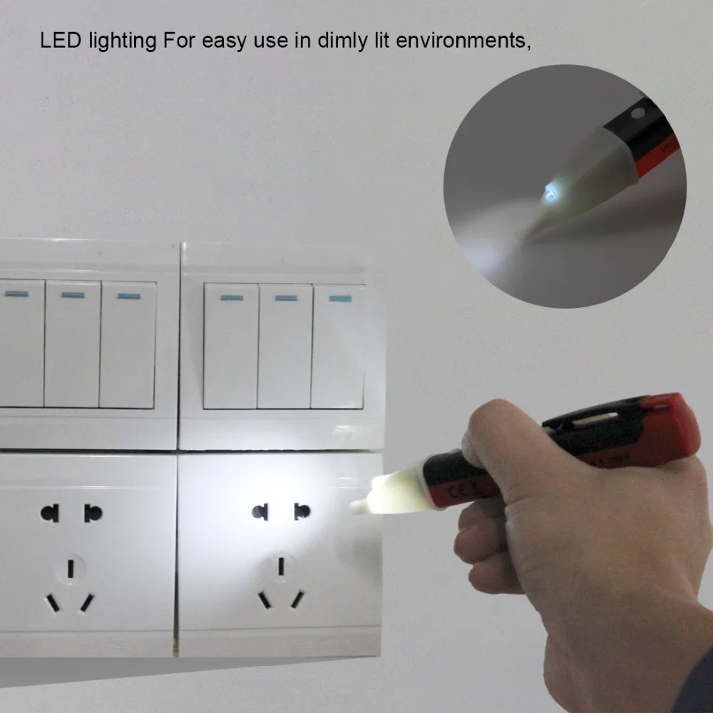 Multiple Induction LED Light Pencil Non-contact Electrical Test Pencil 90-1000V AC Voltage Detector Tester Indicator Auto Power
Multiple Induction LED Light Pencil Non-contact Electrical Test Pencil 90-1000V AC Voltage Detector Tester Indicator Auto Power
