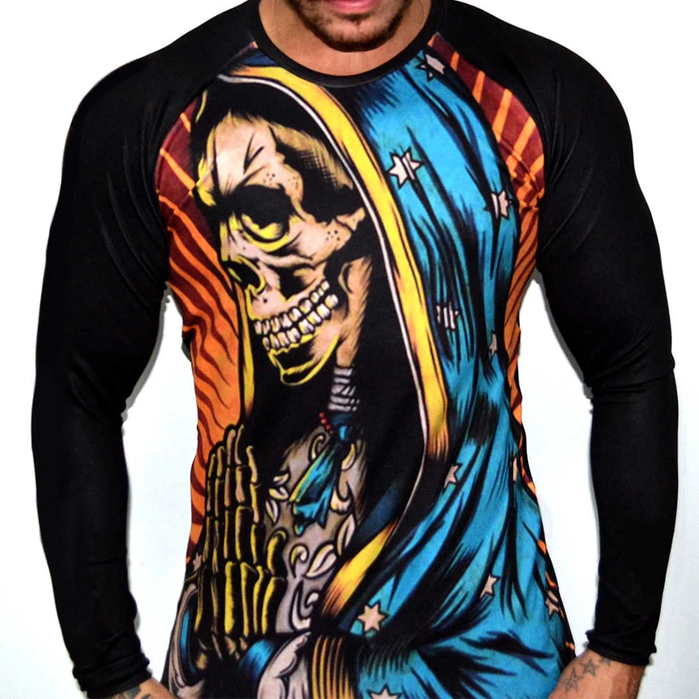 MMATrunks JIU JITSU Boxing Shirt Patchwork Rashguard Santa Muerte Amarela Long Sleeves Rash Guard BJJ Kickboxen Jerseys Mma 2019
MMATrunks JIU JITSU Boxing Shirt Patchwork Rashguard Santa Muerte Amarela Long Sleeves Rash Guard BJJ Kickboxen Jerseys Mma 2019