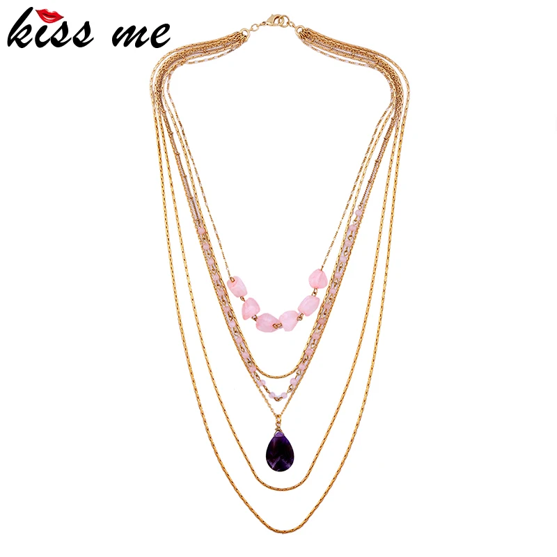KISS ME Brand Multi Layer Necklace Gold Color Alloy Chain Necklace Women Accessories Vintage Jewelry
KISS ME Brand Multi Layer Necklace Gold Color Alloy Chain Necklace Women Accessories Vintage Jewelry