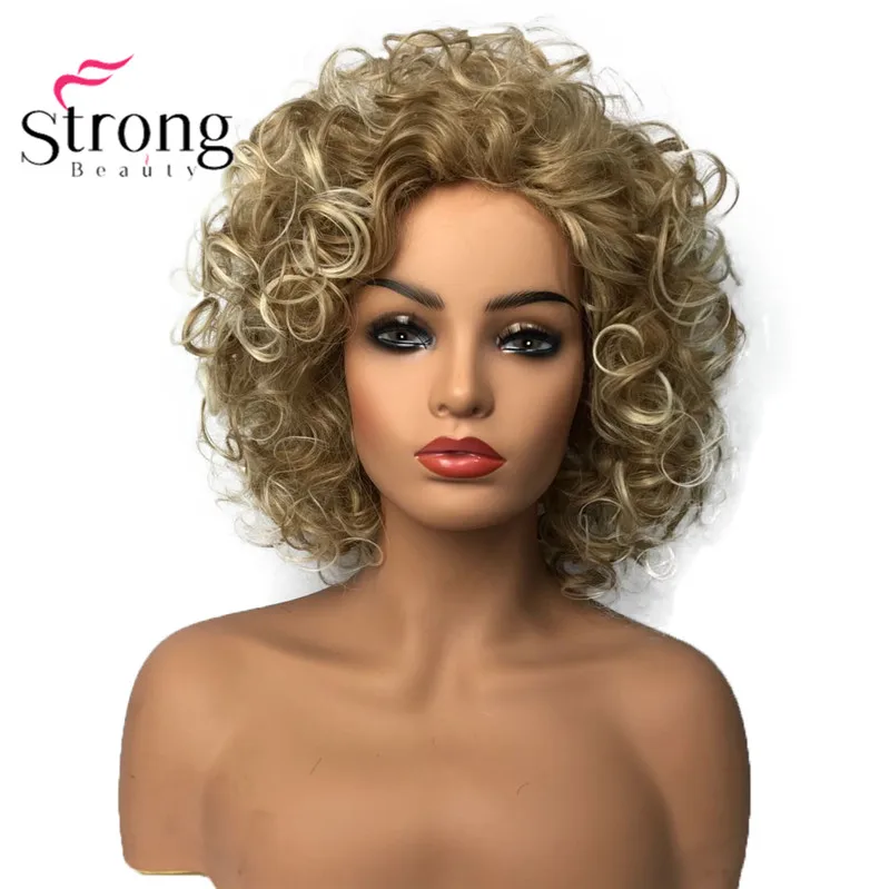 

StrongBeauty Shotr Curly Natural Fluffy Hairstyles Hair Capless Wigs Women's Synthetic Hair Wig