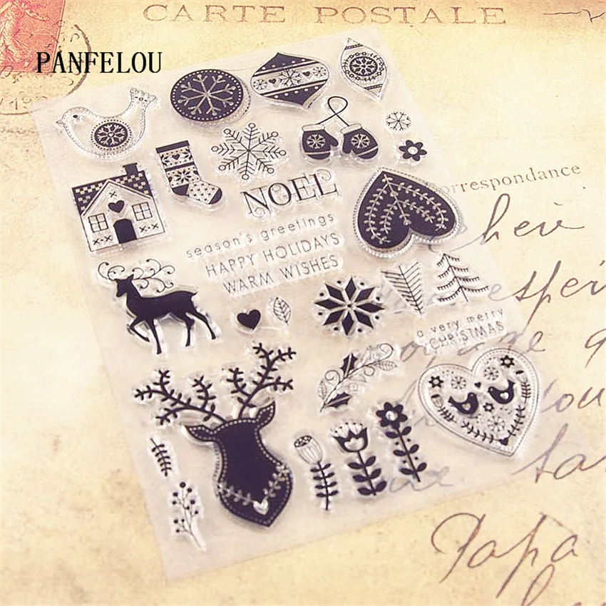 PANFELOU Christmas decorations Transparent Clear Silicone Stamp/Seal DIY scrapbooking/photo album Decorative clear stamp sheets
PANFELOU Christmas decorations Transparent Clear Silicone Stamp/Seal DIY scrapbooking/photo album Decorative clear stamp sheets