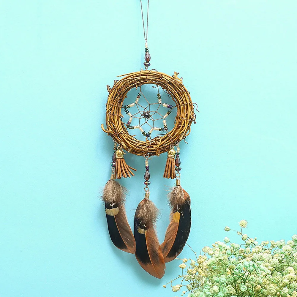 Handmade Dream Catcher With Feather Tree Vine Wall Decoration Craft Ornament Nordic Decoration Home Kids Room Decoration
Handmade Dream Catcher With Feather Tree Vine Wall Decoration Craft Ornament Nordic Decoration Home Kids Room Decoration