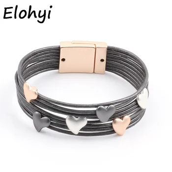 ELOHYI Women Handmande Plait Leather Rope Bracelet&Bangles Magnet Buckle Bracelet For Women Elegant Design Jewelry Gifts
ELOHYI Women Handmande Plait Leather Rope Bracelet&Bangles Magnet Buckle Bracelet For Women Elegant Design Jewelry Gifts