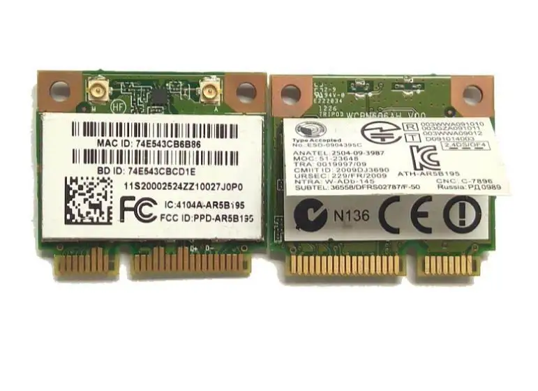 AR5B195 DW1702 AR9285 150M BT3.0 AR3011 WiFi Wireless Card Compatible with Mac OS
AR5B195 DW1702 AR9285 150M BT3.0 AR3011 WiFi Wireless Card Compatible with Mac OS