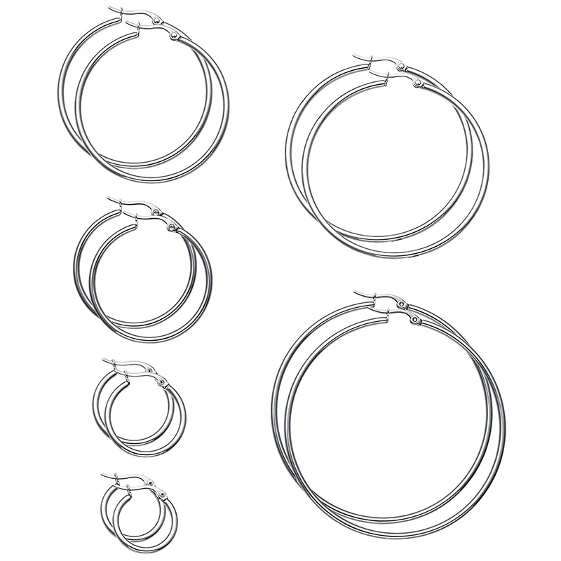 MODEBOX 6pcs Stainless Steel Hoop Earrings Set For Women Girls Cute Friendship Earrings Sliver
MODEBOX 6pcs Stainless Steel Hoop Earrings Set For Women Girls Cute Friendship Earrings Sliver