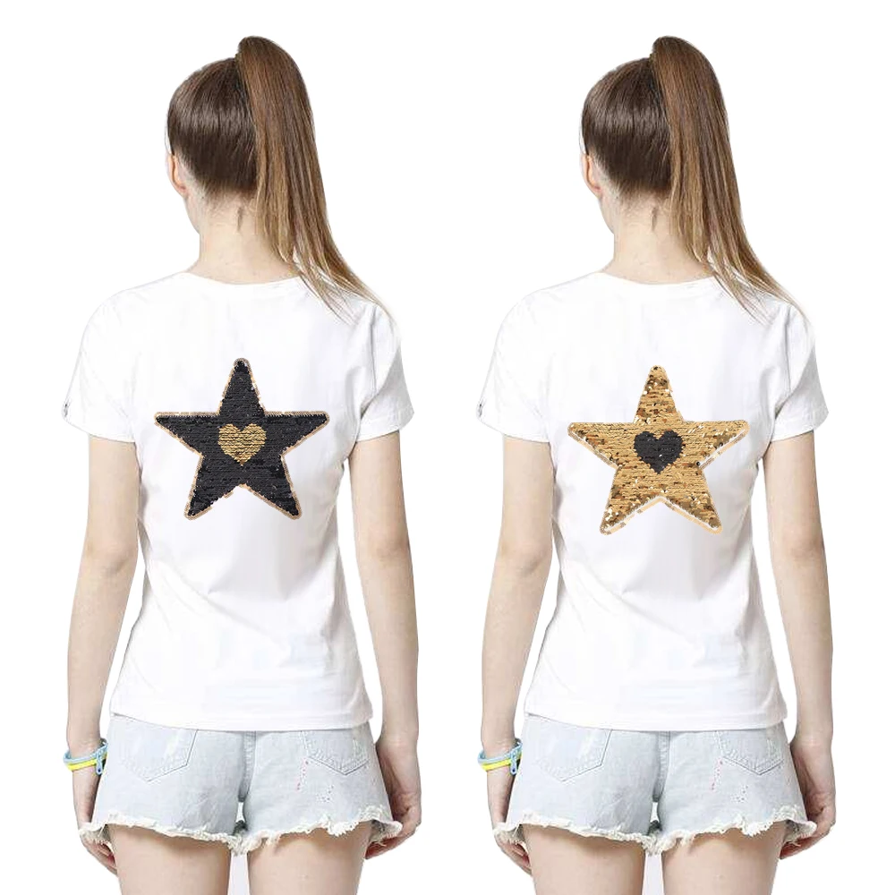 Star Reversible Sequins Sew On Patches for clothes DIY Crafts Coat Sweater Embroidered Paillette Patch Applique
Star Reversible Sequins Sew On Patches for clothes DIY Crafts Coat Sweater Embroidered Paillette Patch Applique