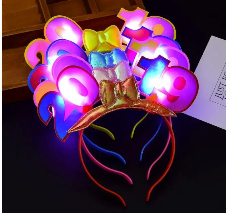 Фото New LED Glowing Luminous 2019 Headband Children Light Up Headwear Party Toys Glow In The Dark For Xmas gift | Игрушки и хобби