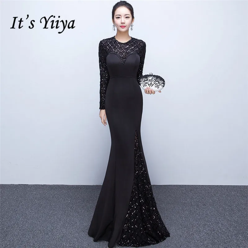 It's Yiiya Evening dress Elegant O-neck Long sleeves Mermaid Party Gowns Sequined Floor-length Zipper back Prom dresses C220
It's Yiiya Evening dress Elegant O-neck Long sleeves Mermaid Party Gowns Sequined Floor-length Zipper back Prom dresses C220