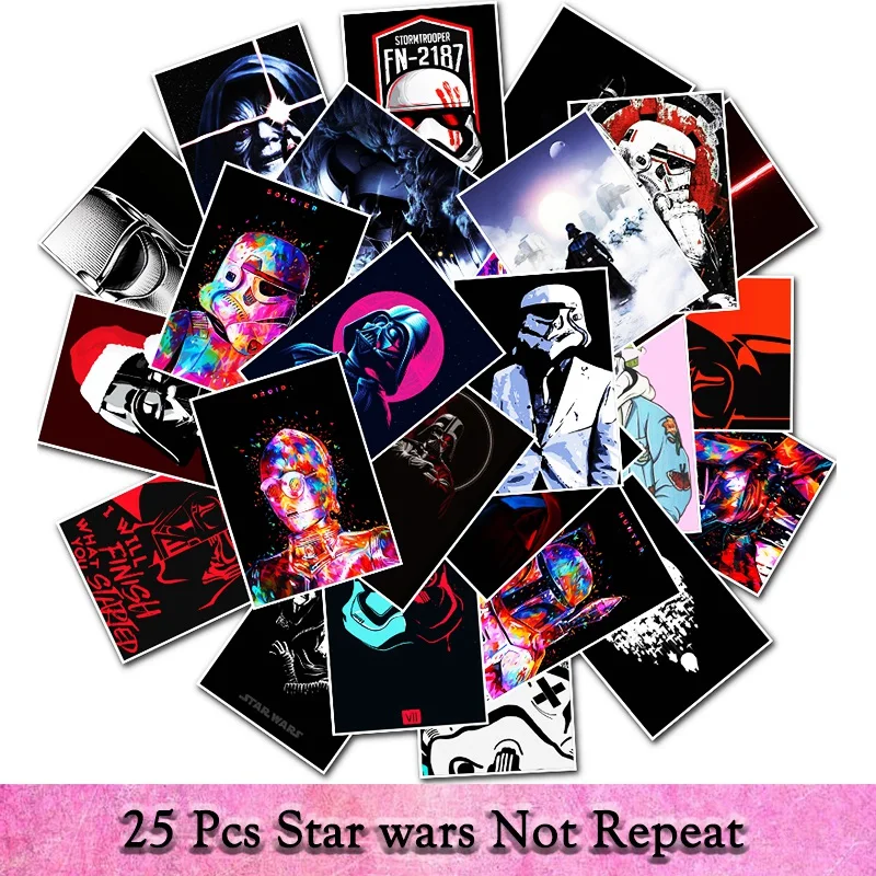 25pcs/pack Fashion Star wars Sticker For Kids Toys Waterproof Stickers For Skateboard Motorcycle Luggage Laptop DIY Sticker
25pcs/pack Fashion Star wars Sticker For Kids Toys Waterproof Stickers For Skateboard Motorcycle Luggage Laptop DIY Sticker
