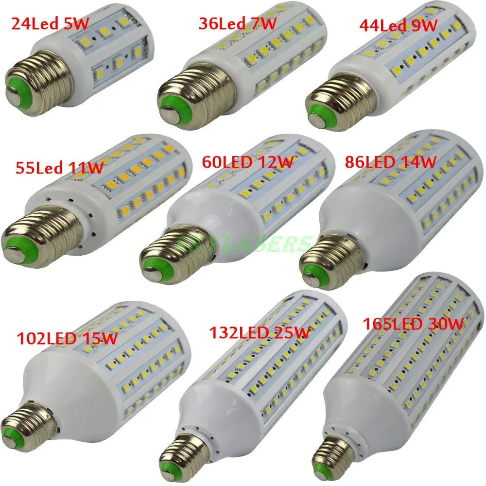 E27 E14 B22 5 7 9 Вт 11 12 14 15 25 30 5050 SMD 24/36/44/55/60/86/102/132/165 шт. LED кукуруза лампа свет