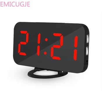 Digital LED Clocks USB Phone Charging Electronic Watch Table Snooze Auto Adjustable Light Clocks Mirror Alarm Clock
Digital LED Clocks USB Phone Charging Electronic Watch Table Snooze Auto Adjustable Light Clocks Mirror Alarm Clock