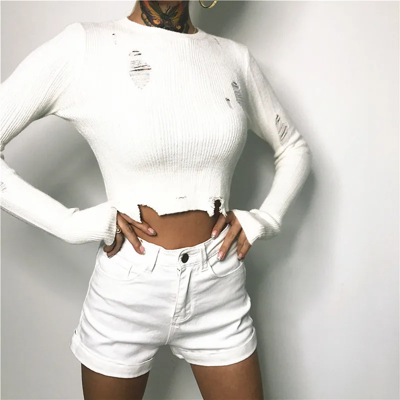 Knitted Pullover Female 2018 Autumn Winter Black White Long Sleeve Knit Crochet Sweaters Women Cropped Jumper Pull Top
Knitted Pullover Female 2018 Autumn Winter Black White Long Sleeve Knit Crochet Sweaters Women Cropped Jumper Pull Top