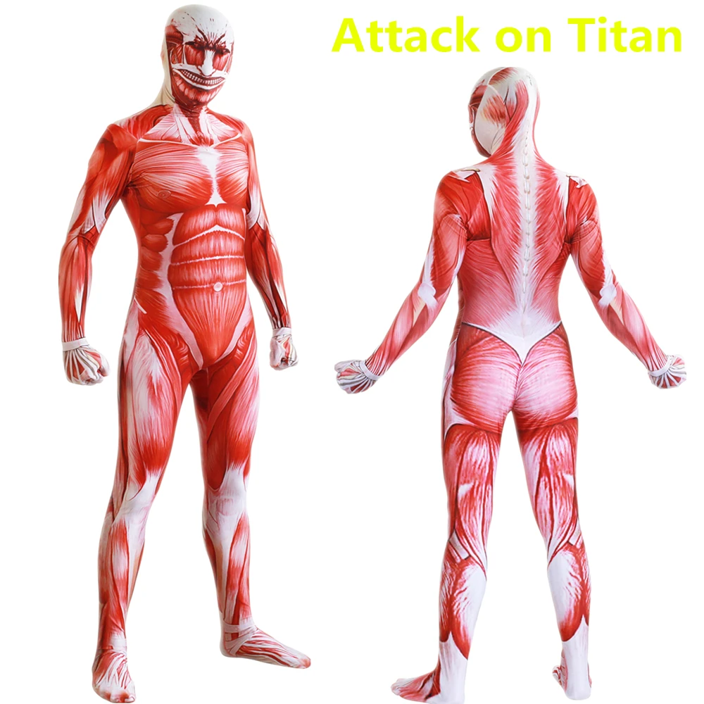 Adult Kids Anime Attack on Titan Kyojin Muscle Cosplay Costume Zentai Pattern Bodysuit Suit Jumpsuits
Adult Kids Anime Attack on Titan Kyojin Muscle Cosplay Costume Zentai Pattern Bodysuit Suit Jumpsuits