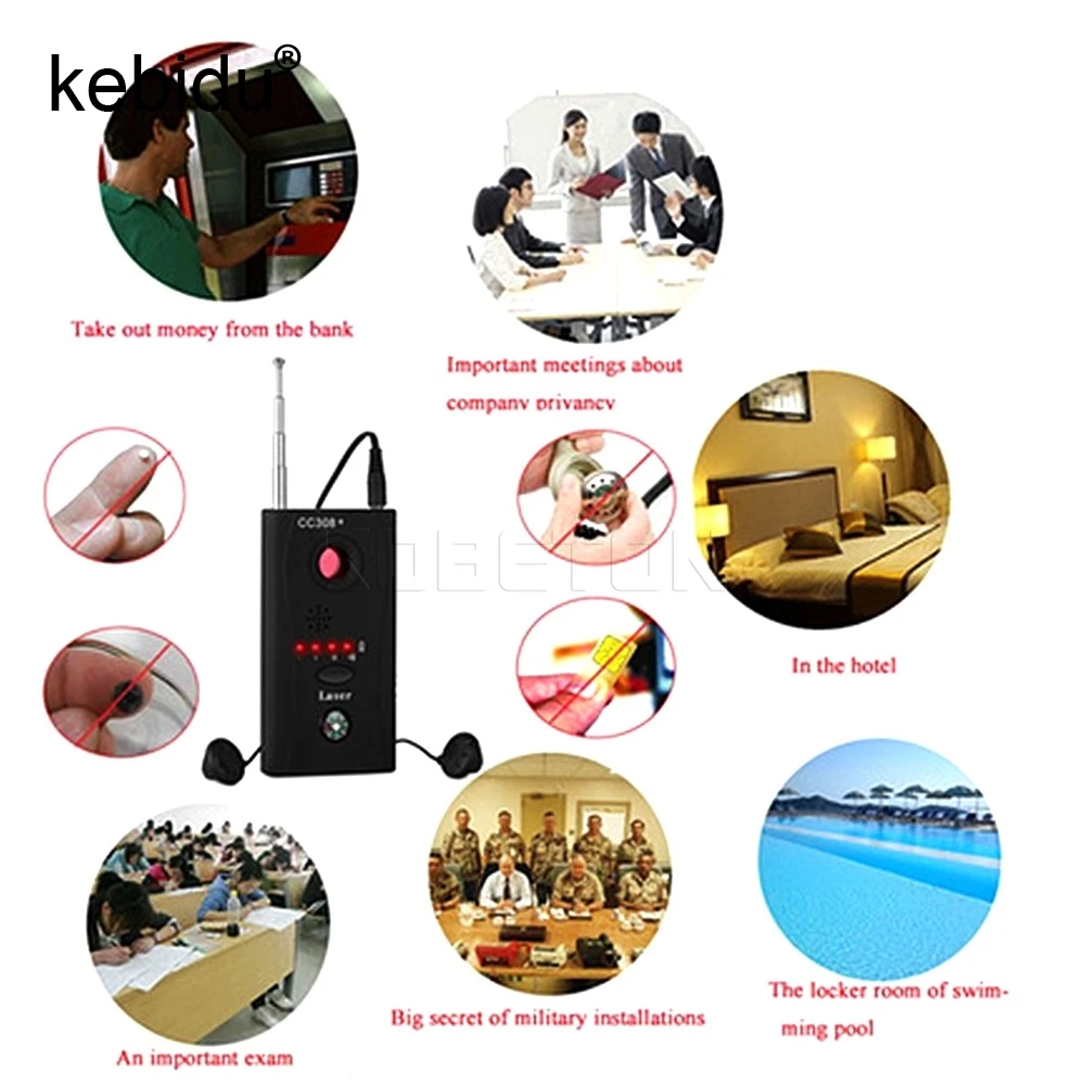 1PC CC308+ Multi Wireless Camera Lens Signal Detector Radio Wave Signal Detect Camera Full-range WiFi RF GSM Device Finder
1PC CC308+ Multi Wireless Camera Lens Signal Detector Radio Wave Signal Detect Camera Full-range WiFi RF GSM Device Finder
