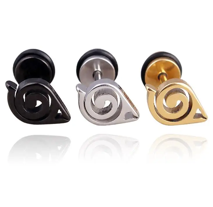 one piece ( 1 pcs ) Fashion Men Silver Gold Black Anime Naruto Earrings Titanium stainless Steel Hollow Punk Stud Earrings fj074
one piece ( 1 pcs ) Fashion Men Silver Gold Black Anime Naruto Earrings Titanium stainless Steel Hollow Punk Stud Earrings fj074