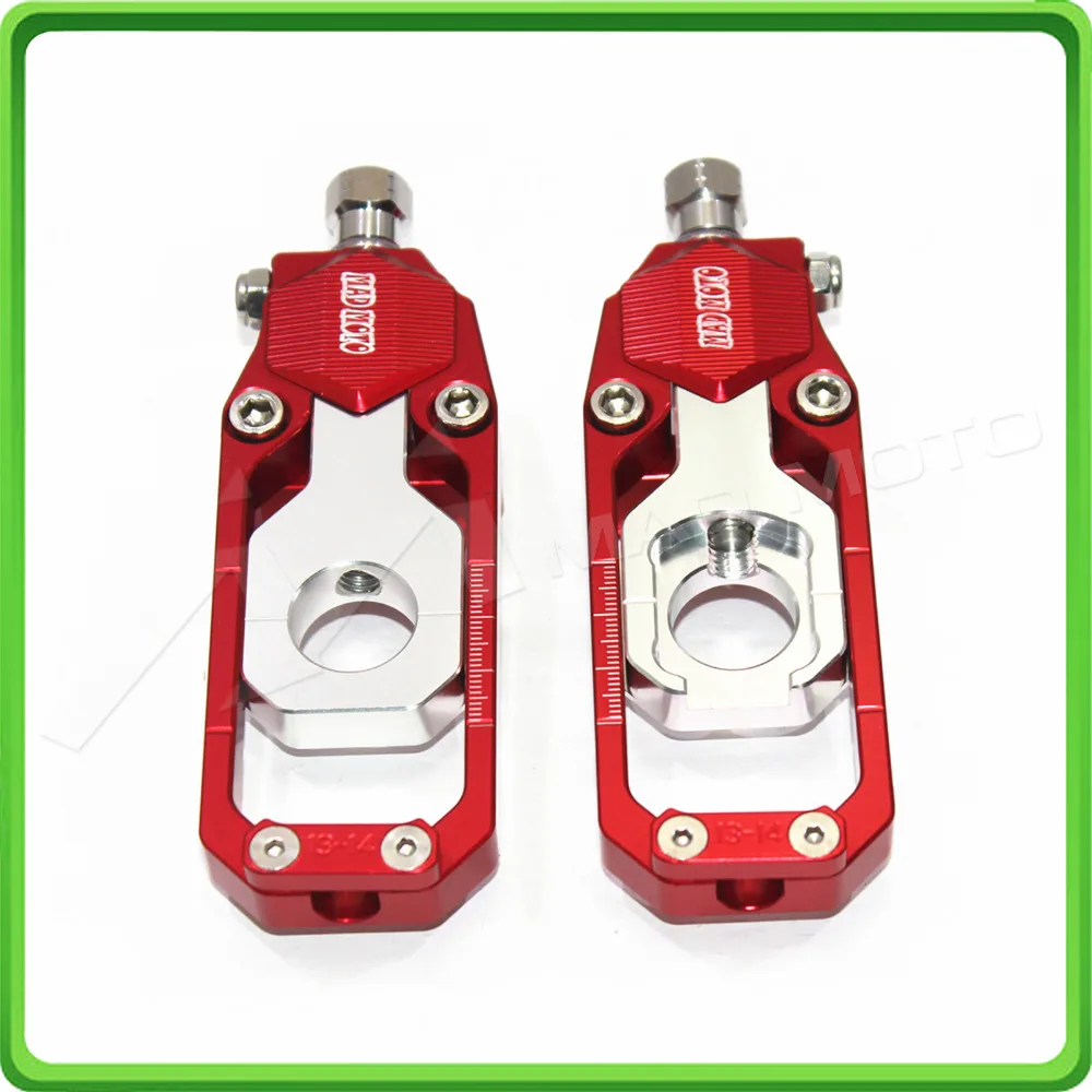 

Aluminum motorcycle Chain Tensioner Adjuster kit for Kawasaki Ninja ZX10R ZX-10R 2008 2009 2010 Red & Silver