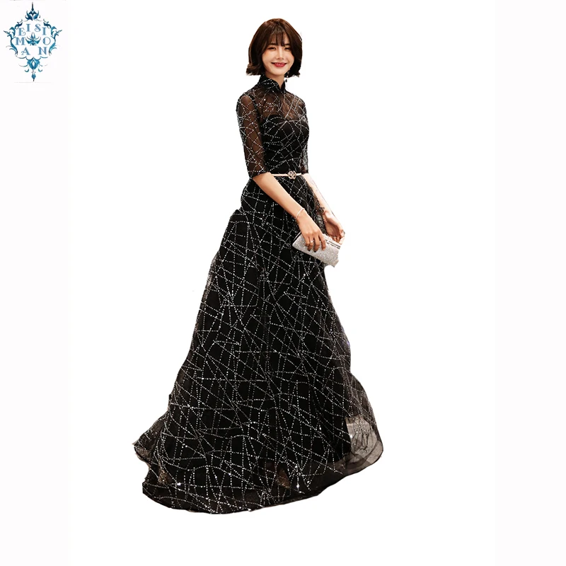 Ameision A-line Evening Dress Half Sleeve Shining New Fashion Formal Prom Dresses Elegant Zipper Floor Length women Party Gown
Ameision A-line Evening Dress Half Sleeve Shining New Fashion Formal Prom Dresses Elegant Zipper Floor Length women Party Gown