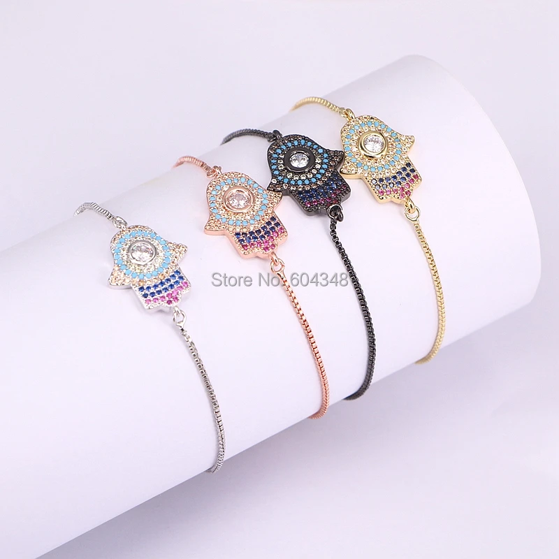 10PCS ZYZ176-1395 Fashion Fatima Hamsa Hand Charm Connector Bracelet For Women Micro Pave CZ Zirconia Bracelet Turkish Jewelry
10PCS ZYZ176-1395 Fashion Fatima Hamsa Hand Charm Connector Bracelet For Women Micro Pave CZ Zirconia Bracelet Turkish Jewelry