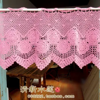 French style beautiful handmade needle crochet cotton door curtain 100% curtailments fashion vintage pink semi-shade curtain
French style beautiful handmade needle crochet cotton door curtain 100% curtailments fashion vintage pink semi-shade curtain