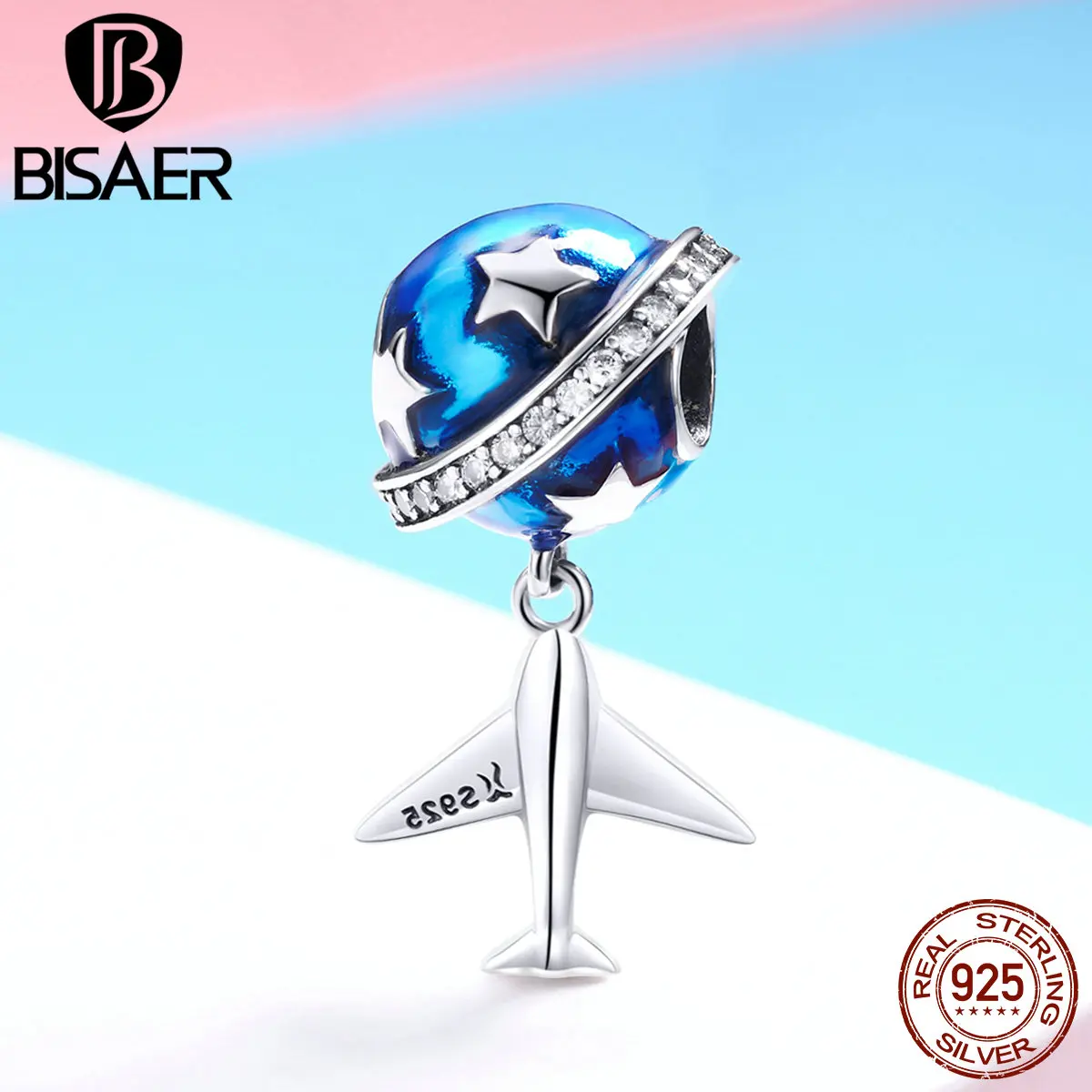 BISAER Hot Sale 925 Sterling Silver Travel Dream Plane Blue Enamel Star Charms Beads fit Bracelets DIY Silver 925 Jewelry ECC887
BISAER Hot Sale 925 Sterling Silver Travel Dream Plane Blue Enamel Star Charms Beads fit Bracelets DIY Silver 925 Jewelry ECC887