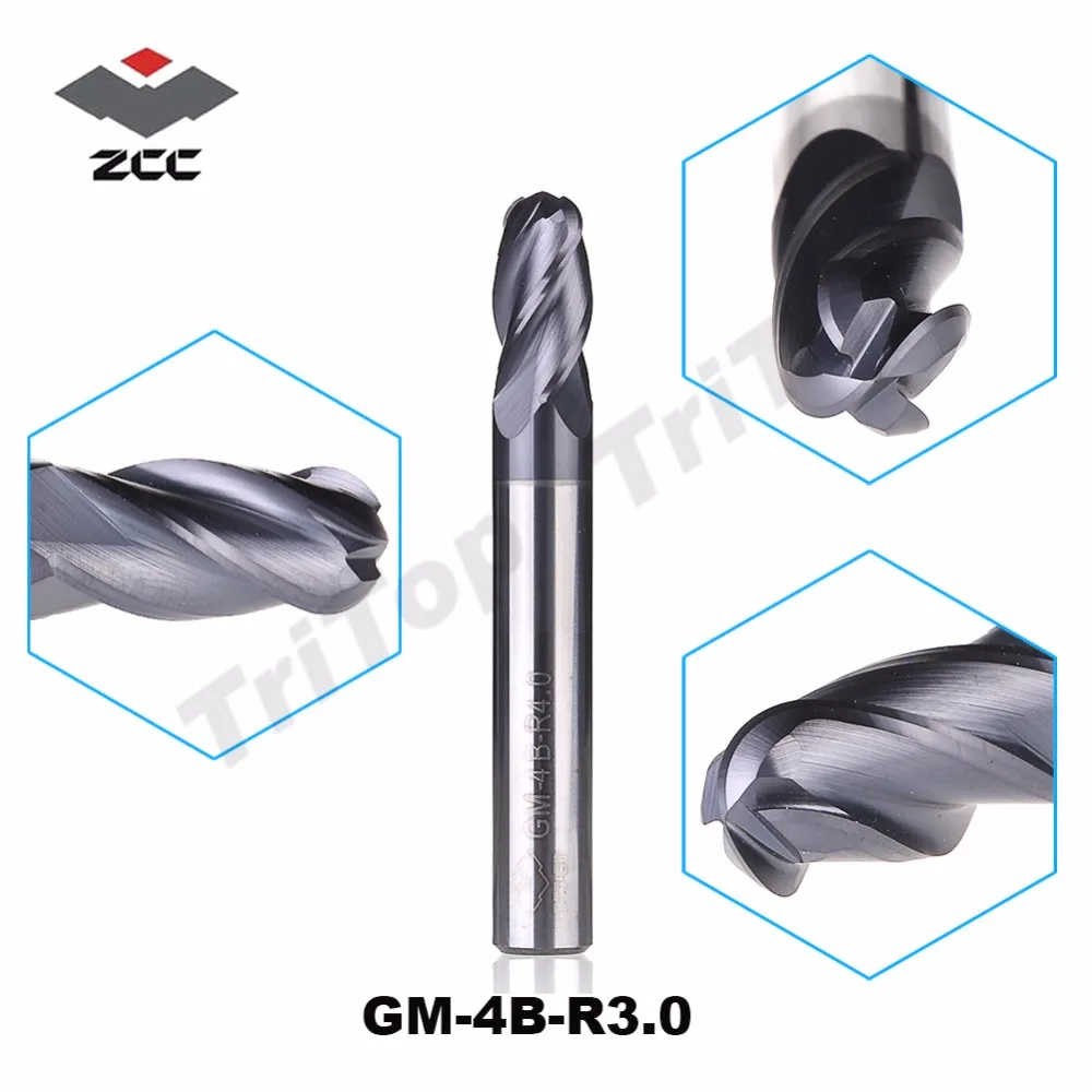 ZCC.CT GM-4B-R3.0 Cemented Carbide 4-flute ball nose end mills with straight shank
ZCC.CT GM-4B-R3.0 Cemented Carbide 4-flute ball nose end mills with straight shank