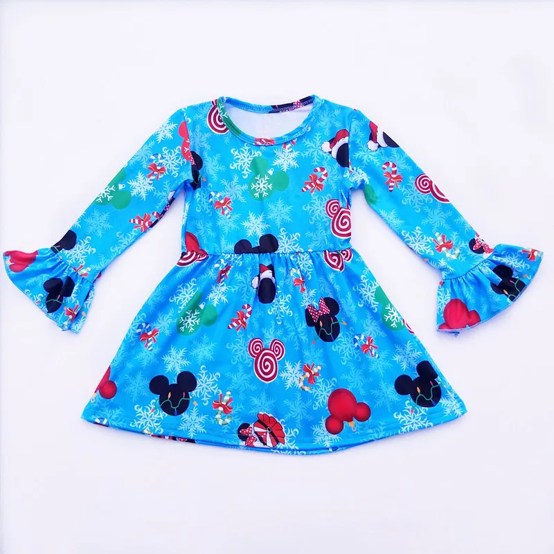 New Milk Silk Cartoon Mickey Dress Girls Children Clothes Baby Girls Fall/Winter Long Ruffle Sleeve Blue Boutique Kids Wear High
New Milk Silk Cartoon Mickey Dress Girls Children Clothes Baby Girls Fall/Winter Long Ruffle Sleeve Blue Boutique Kids Wear High