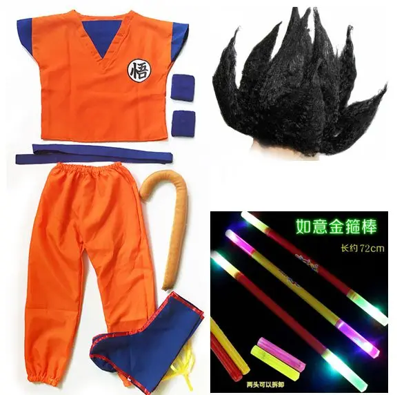 Dragon Ball GoKu Cosplay Costume Adult /Child Anime cosplay clothes Top+ pants + wrist + shoe cover + tail + stick + wig + belt
Dragon Ball GoKu Cosplay Costume Adult /Child Anime cosplay clothes Top+ pants + wrist + shoe cover + tail + stick + wig + belt