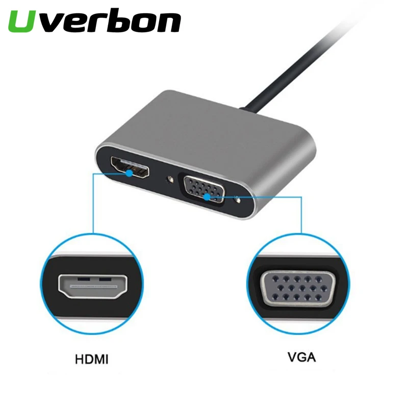 USB3.1 to HDMI VGA Adapter 4K*2K HD 1080P Multi-Display 2-in-1 USB to HDMI Converter Audio Video Cable For Macbook Computer
USB3.1 to HDMI VGA Adapter 4K*2K HD 1080P Multi-Display 2-in-1 USB to HDMI Converter Audio Video Cable For Macbook Computer