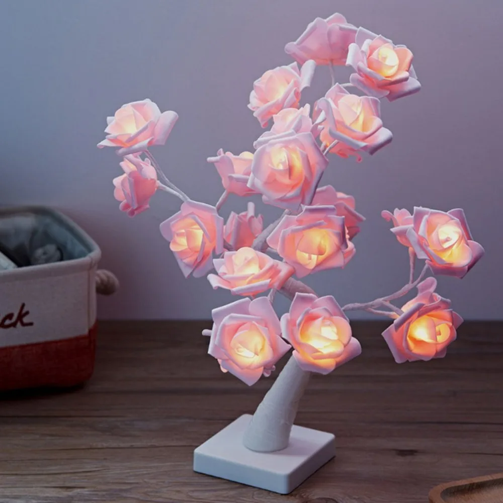 LED Rose Tree Table Lamp LED Garland Lights Adjustable Pink Rose Flower Desk Light Wedding Bedroom Event Party Home Decor
LED Rose Tree Table Lamp LED Garland Lights Adjustable Pink Rose Flower Desk Light Wedding Bedroom Event Party Home Decor