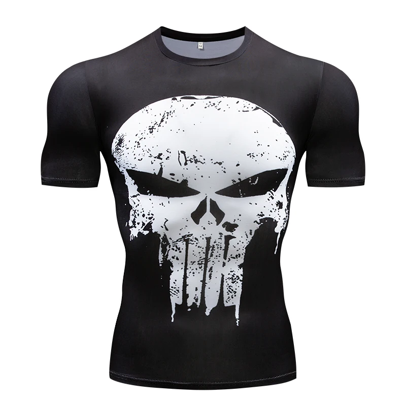 Explosive fitness t-shirt Men's 3D Super Hero Punisher Quick Dry Compression Shirt Casual T-Shirt Hot Marvel series movie S-4XL
Explosive fitness t-shirt Men's 3D Super Hero Punisher Quick Dry Compression Shirt Casual T-Shirt Hot Marvel series movie S-4XL