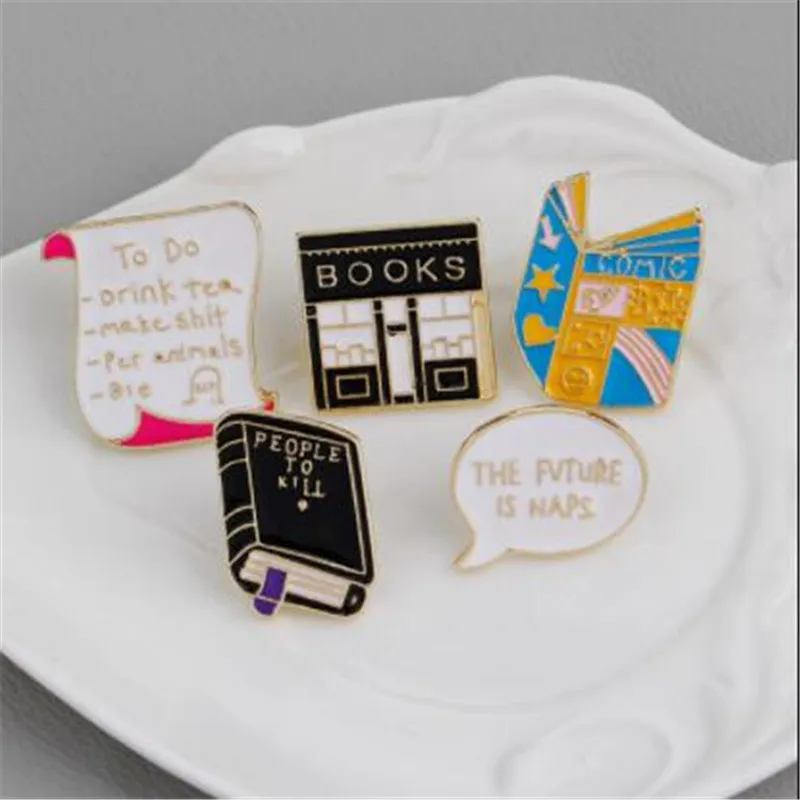 WKOUD Book pins collection ~ Book Library Enamel pins Lapel pin Badges Brooches for men women Book lover gift
WKOUD Book pins collection ~ Book Library Enamel pins Lapel pin Badges Brooches for men women Book lover gift