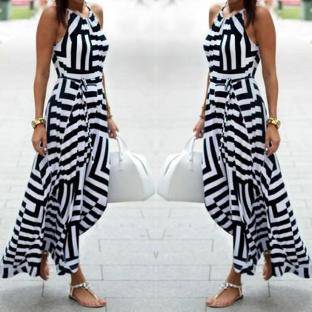Women Sexy Summer Maxi Long Evening Party Beach Dress Sundress Ladies loose striped fashion long dress vestidos mujer verano
Women Sexy Summer Maxi Long Evening Party Beach Dress Sundress Ladies loose striped fashion long dress vestidos mujer verano