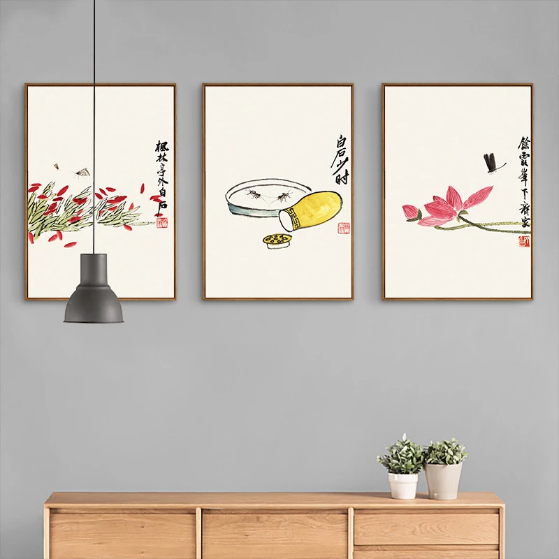 Minimalism-Flower-Dragonfly-Nordic-Mural-Paper-Leisurely-Fun-Wall-Poster-Elegant-Canvas-Art-Painting-Ornaments-for (1)