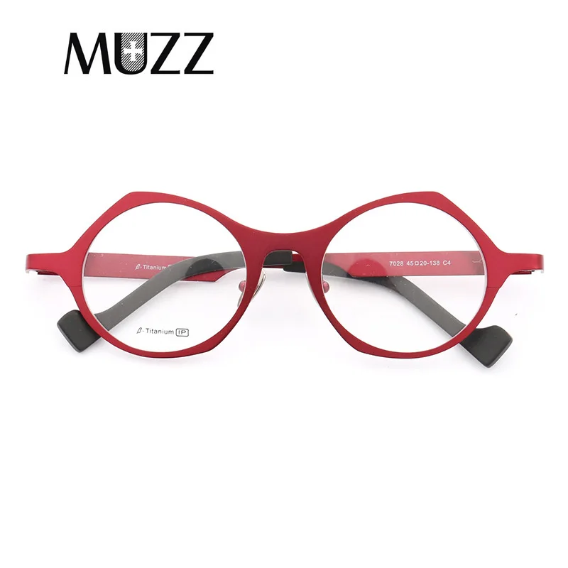 MUZZ Super light Pure titanium frames eyeglasses men Optical Irregular small round full rim Frame myopia Prescription Clear Len
MUZZ Super light Pure titanium frames eyeglasses men Optical Irregular small round full rim Frame myopia Prescription Clear Len