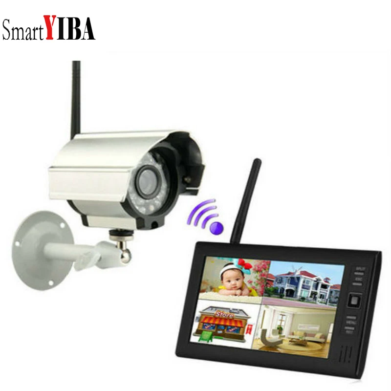 

SmartYIBA 7"Inch Baby Monitor DVR 2.4GHz Digital Wireless 4CH CCTV DVR NVR Security Camera Surveillance System (1 Camera kit)