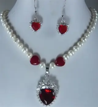 ( Necklace) lady's Beautiful women's jewelry White Akoya Cultured Pearl& heart gem Necklace SETS natural Luxury Ms. girl Wedding
( Necklace) lady's Beautiful women's jewelry White Akoya Cultured Pearl& heart gem Necklace SETS natural Luxury Ms. girl Wedding