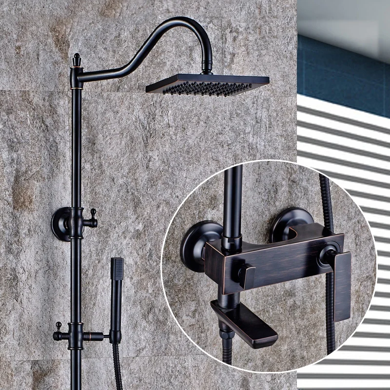Luxury Oil Rubbed Bronze Bathtub Shower Set Mixer Tap Faucet Antique Rain Shower Head Bathroom Adjust Height Handheld Shower
Luxury Oil Rubbed Bronze Bathtub Shower Set Mixer Tap Faucet Antique Rain Shower Head Bathroom Adjust Height Handheld Shower