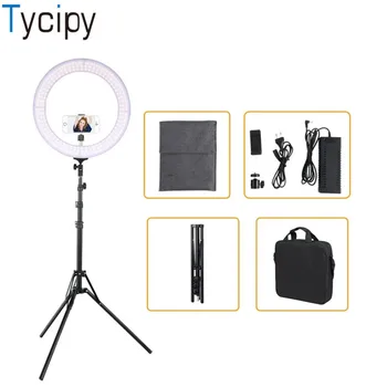 Tycipy 18" Ring Light Photography Dimmable Adjustable 3200K-5500K LED Bi-color Camera Light with Tripod for Sony DSLR Smartphone
Tycipy 18" Ring Light Photography Dimmable Adjustable 3200K-5500K LED Bi-color Camera Light with Tripod for Sony DSLR Smartphone