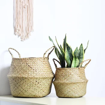 Foldable Wickerwork Storage Basket Hanging Decorative Baskets Garden Flower Pot Rattan Planter Seagrass Laundry BasketXS,S,M,L
Foldable Wickerwork Storage Basket Hanging Decorative Baskets Garden Flower Pot Rattan Planter Seagrass Laundry BasketXS,S,M,L