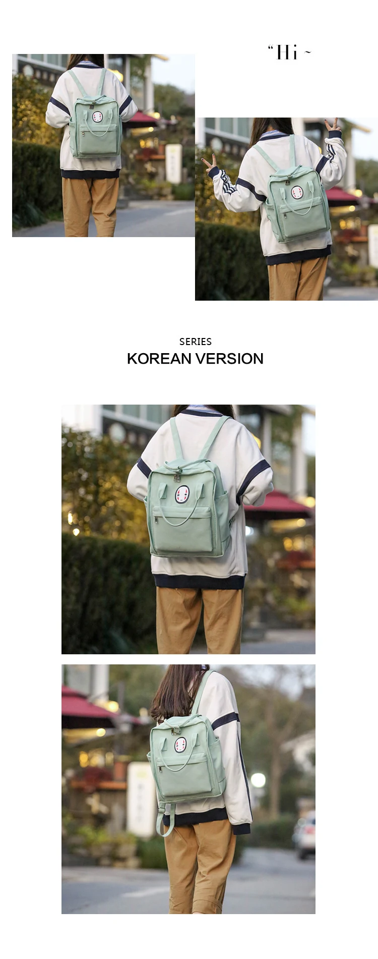 Kawaii Face Pastel Backpack