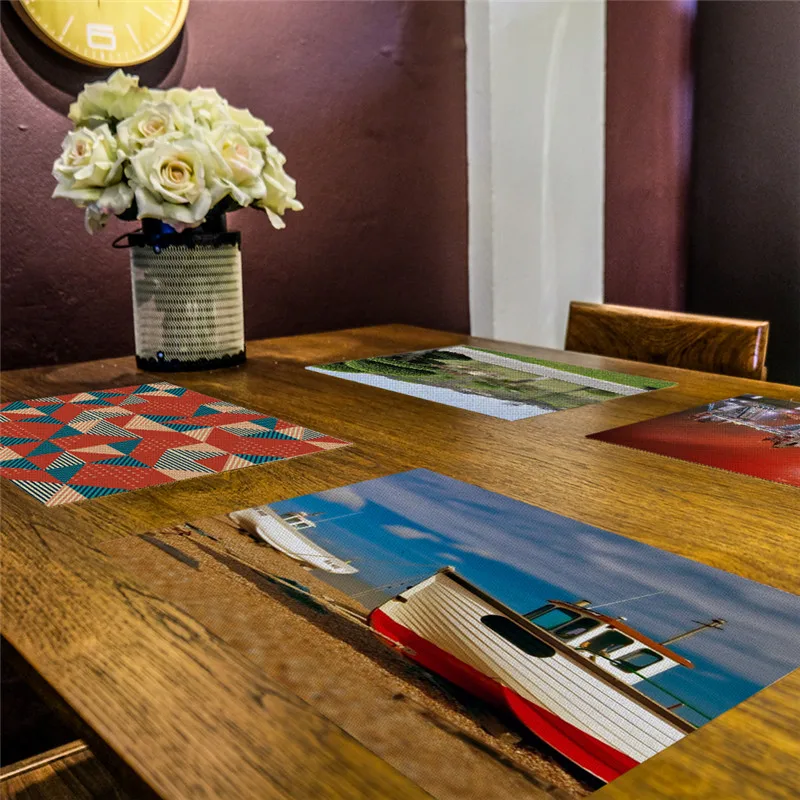 Ship Pattern Placemat Home Decorative Table Mat Kitchen Table Mats Table Napkin Mat Non-slip Placemat for Kitchen Accessories
Ship Pattern Placemat Home Decorative Table Mat Kitchen Table Mats Table Napkin Mat Non-slip Placemat for Kitchen Accessories
