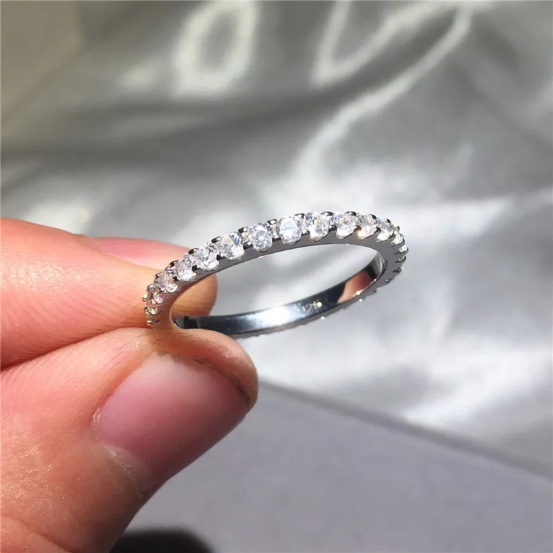 Real Eternity ring SONA Stone 5A Zircon Birthstone 100% 925 Sterling silver Women Wedding Ring Engagement Band Size 5-11 gift 
Real Eternity ring SONA Stone 5A Zircon Birthstone 100% 925 Sterling silver Women Wedding Ring Engagement Band Size 5-11 gift