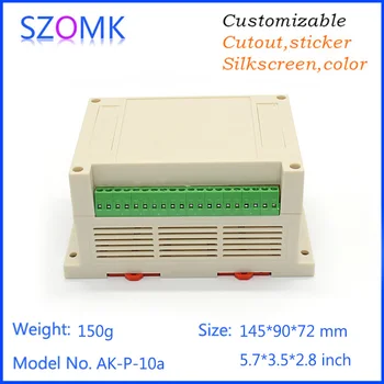 szomk electronic din rail enclosure with terminal block (4pcs)145*90*72mm diy enclosure plastic housing electronic equipment box
szomk electronic din rail enclosure with terminal block (4pcs)145*90*72mm diy enclosure plastic housing electronic equipment box